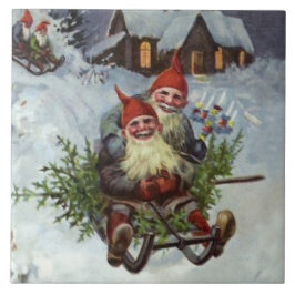 Azulejo "Reuniendo los Pinos Boughs" por Jenny Nystrom