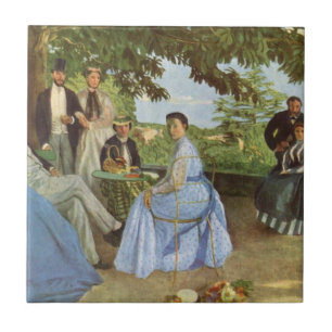 Azulejo Reunión familiar de Frédéric Bazille
