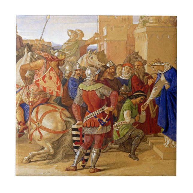 Azulejo Rey Arturo y Caballeros de la Mesa Redonda (Frente)