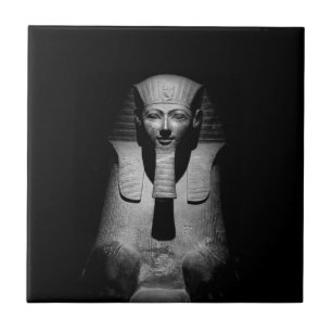 Azulejo Rey del faraón blanco y negro