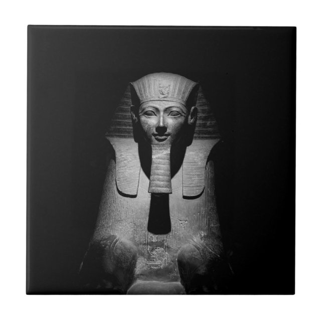 Azulejo Rey del faraón blanco y negro (Frente)