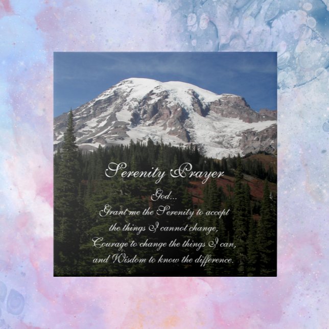 Azulejo Rezo inspirador de serenidad Mount Rainier (In Situ)