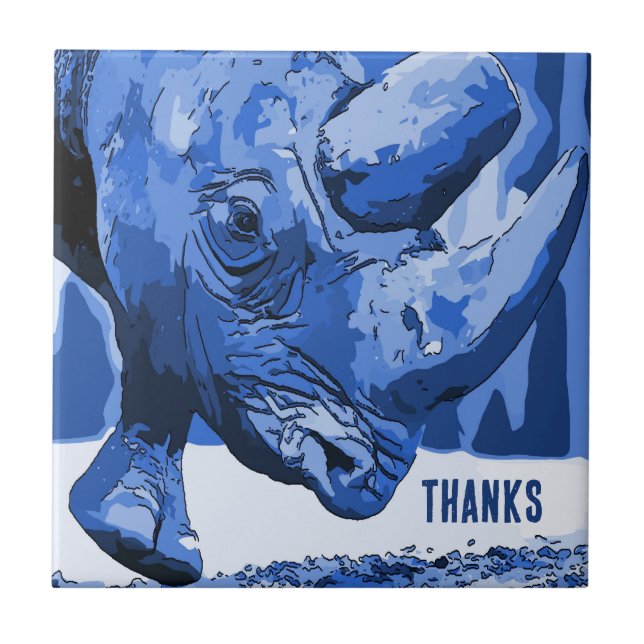 Azulejo Rhino Tile, holandés look, personalice (Frente)