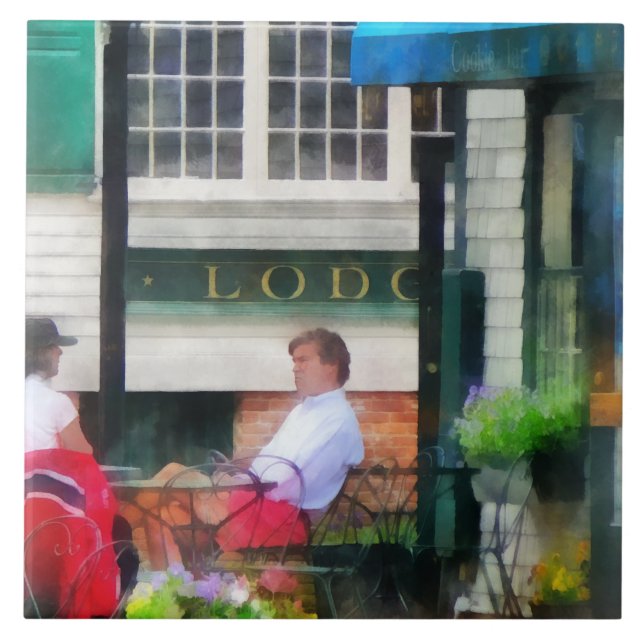 Azulejo Rhode Island - Café Newport RI (Frente)