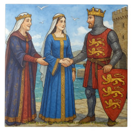 Azulejo Ricardo Corazón de León y Berenguela de Navarra