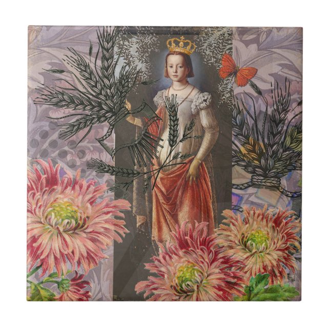 Azulejo Ricos ricos de colores antiguos de Virgo (Frente)