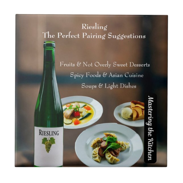 Azulejo Riesling Wine Pairing Guide/Master the Kitchen (Frente)