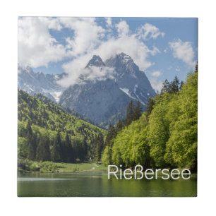 Azulejo Riessersee Alpes Garmisch Partenkirchen Bavaria
