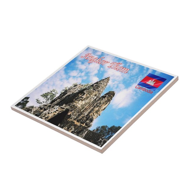 Azulejo Rif. KH Cambodia, Angkor Thom, Puerta de la Victor (Lado)