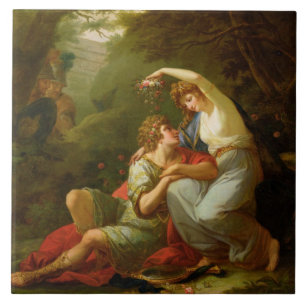 Azulejo Rinaldo y Armida, 1771 (aceite en lona)