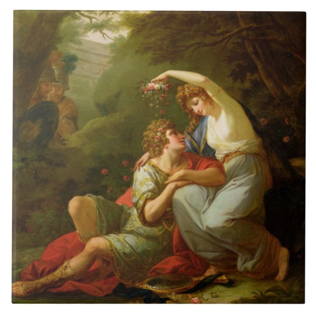 Azulejo Rinaldo y Armida, 1771 (aceite en lona) (Frente)