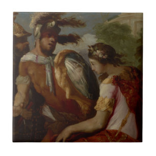 Azulejo Rinaldo y el Espejo-Escudo, c.1650-55