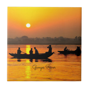 Azulejo Río Ganges, foto de paisaje pintoresco,