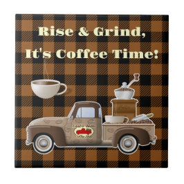 Azulejo Rise and Grind Coffk Truck Ceramic Tile