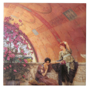 Azulejo Rivales femeninos (por Sir Lawrence Alma-Tadema)
