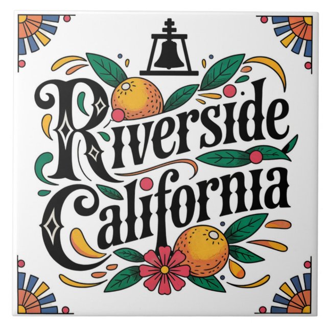 Azulejo Riverside California (Frente)