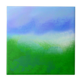 Azulejo RMdesignflo55 CUTE CIELO AZUL VERDE