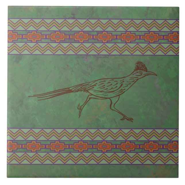 Azulejo Roadrunner del Suroeste Sagebrush Green (Frente)
