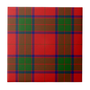 Azulejo Robertson tartan platillo rojo