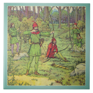Azulejo Robin Hood en el bosque