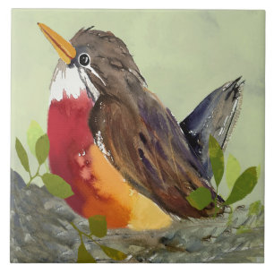Azulejo Robin Trivet de Anidación Cuta