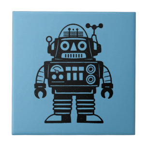 Azulejo Robot Inspirado en el Retro de Mitad de Siglo