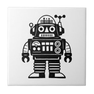 Azulejo Robot Inspirado en el Retro de Mitad de Siglo