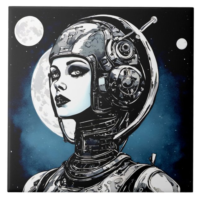 Azulejo Robot Woman VI (Frente)