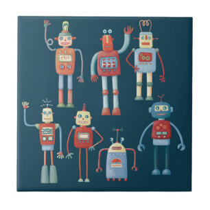 Azulejo Robots retro vintage