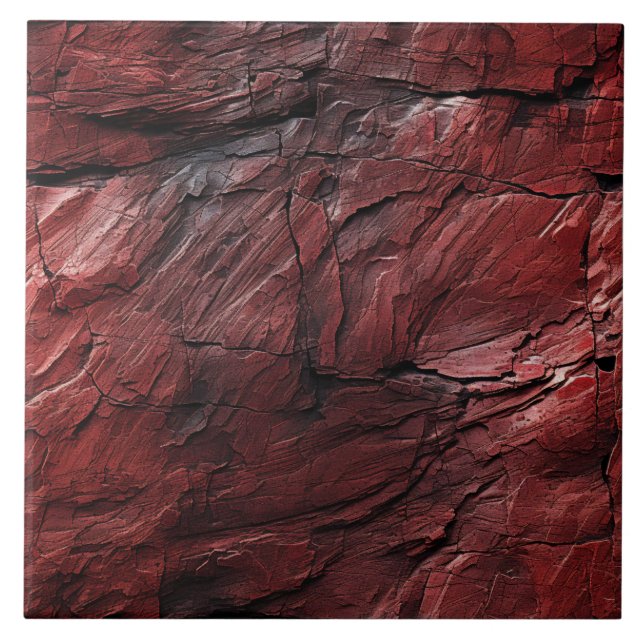 Azulejo Rocas Rojas Texturizadas (Frente)