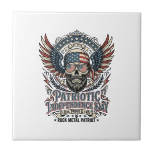 Azulejo Rociero de bandana patriótica Old Glory Música Roc