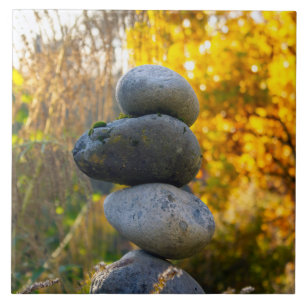 Azulejo Rock Cairn Zen Garden Tile decorativo