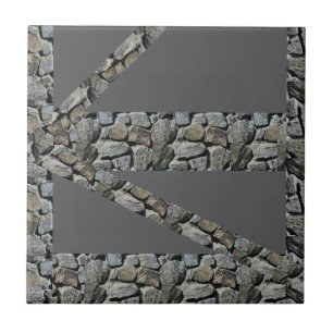 Azulejo Rock de mosaico cerámico gris