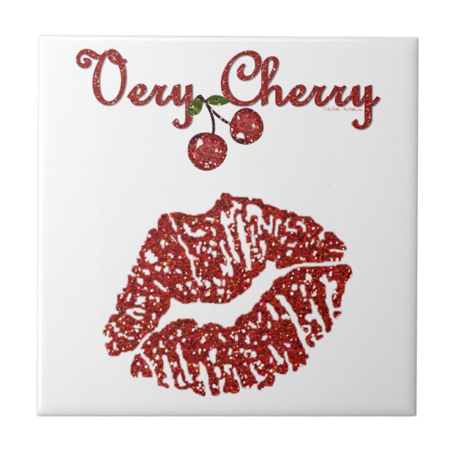 Azulejo Rockabilly Muy Cherry Kiss (Frente)