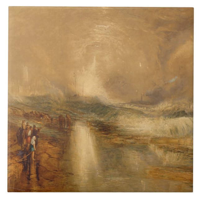 Azulejo Rockets y luces azules, 1855 (chromolitho) (Frente)