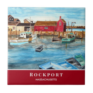 Azulejo Rockport Harbour Massachusetts New England USA
