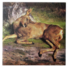 Azulejo Roe Deer in the Forest (por Rosa Bonheur)