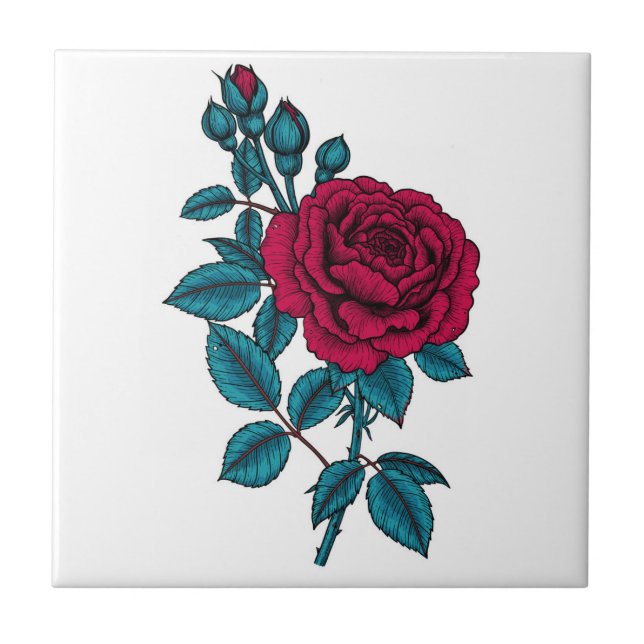 Azulejo Rojo (Frente)