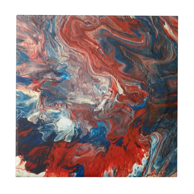 Azulejo Rojo, blanco, azul (Frente)