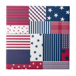 Azulejo Rojo, blanco y azul