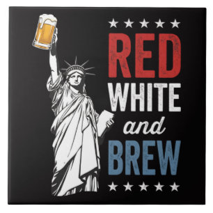 Azulejo Rojo Blanco y Cerveza 250 Aniversario