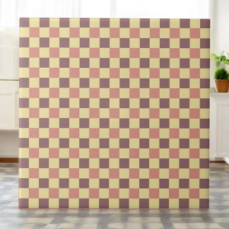 Azulejo Rojo Borgoña y Amarillo Pálido Cuadros Retro