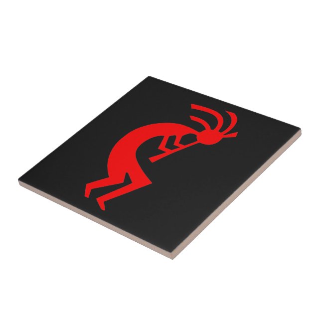 Azulejo Rojo de Kokopelli (Lado)