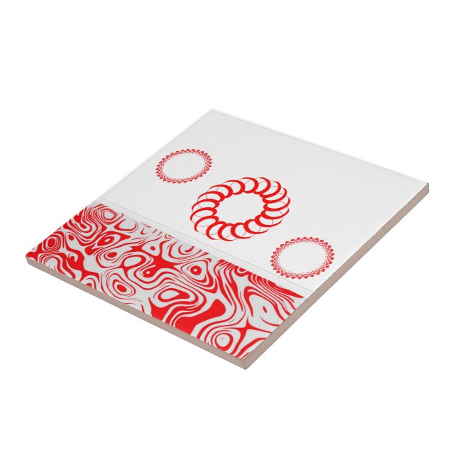 Azulejo Rojo de mosaico cerámico (Lado)