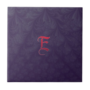 Azulejo ` Rojo E' en fractal del efecto 3D del grabado en