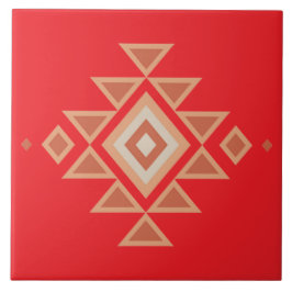 Azulejo Rojo Nativo del Sudoeste y Naranja Desierto