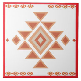 Azulejo Rojo Nativo del Suroeste y Naranja Desierto