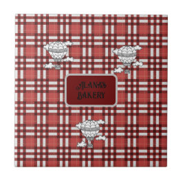 Azulejo Rojo y blanco