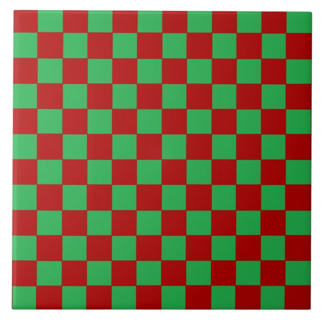 Azulejo Rojo y verde de verificación (Frente)