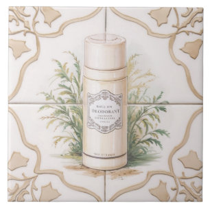 Azulejo Rollo blanco y dorado en cuarto de baño divertido